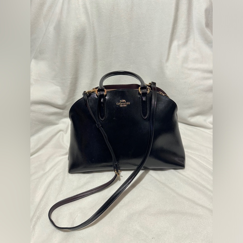 COACH QUINN SATCHEL IN PATENT LEATHER